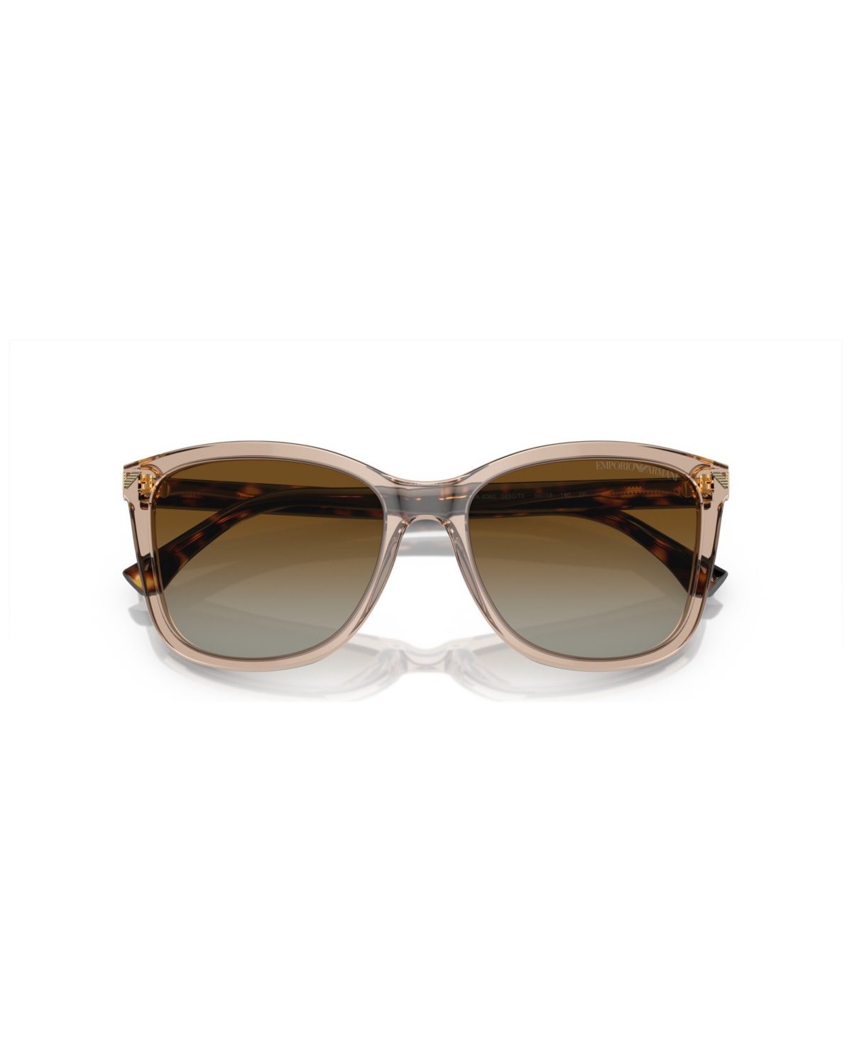 Shop Emporio Armani Women's Polarized Sunglasses, Gradient Polar Ea4060 In Transparent Tundra