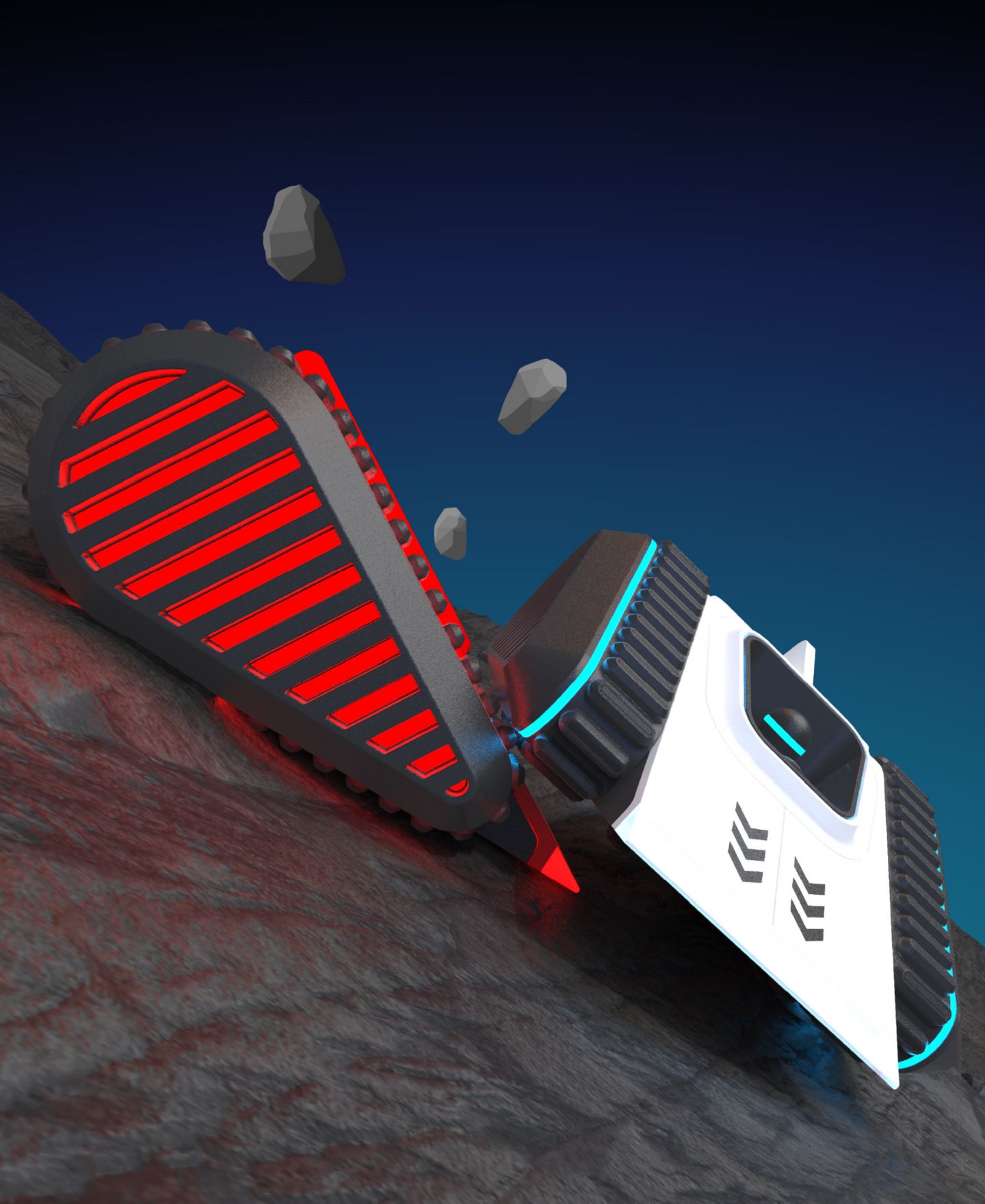 Детские игрушки Sharper Image Battle Tracks Knockout Remote Control Flip Ramp Space Tank Wars Toys — фото 4