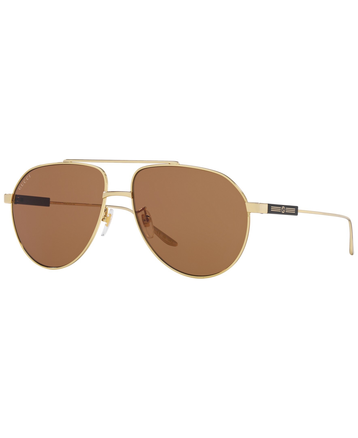 Shop Gucci Men's Gg1311s Sunglasses In Gold,brown