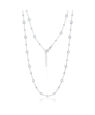 Goldum NYC Sterling Silver Bezel Cable Chain Necklace - 18" & 20" Adjustable
