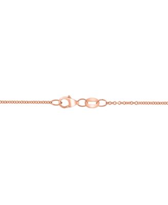 EFFY&reg; Lab Grown Ruby (7-1/8 ct. t.w) & Lab Grown Diamond (1 ct. t.w.) Pear Halo 18" Pendant Necklace in 14k Rose Gold