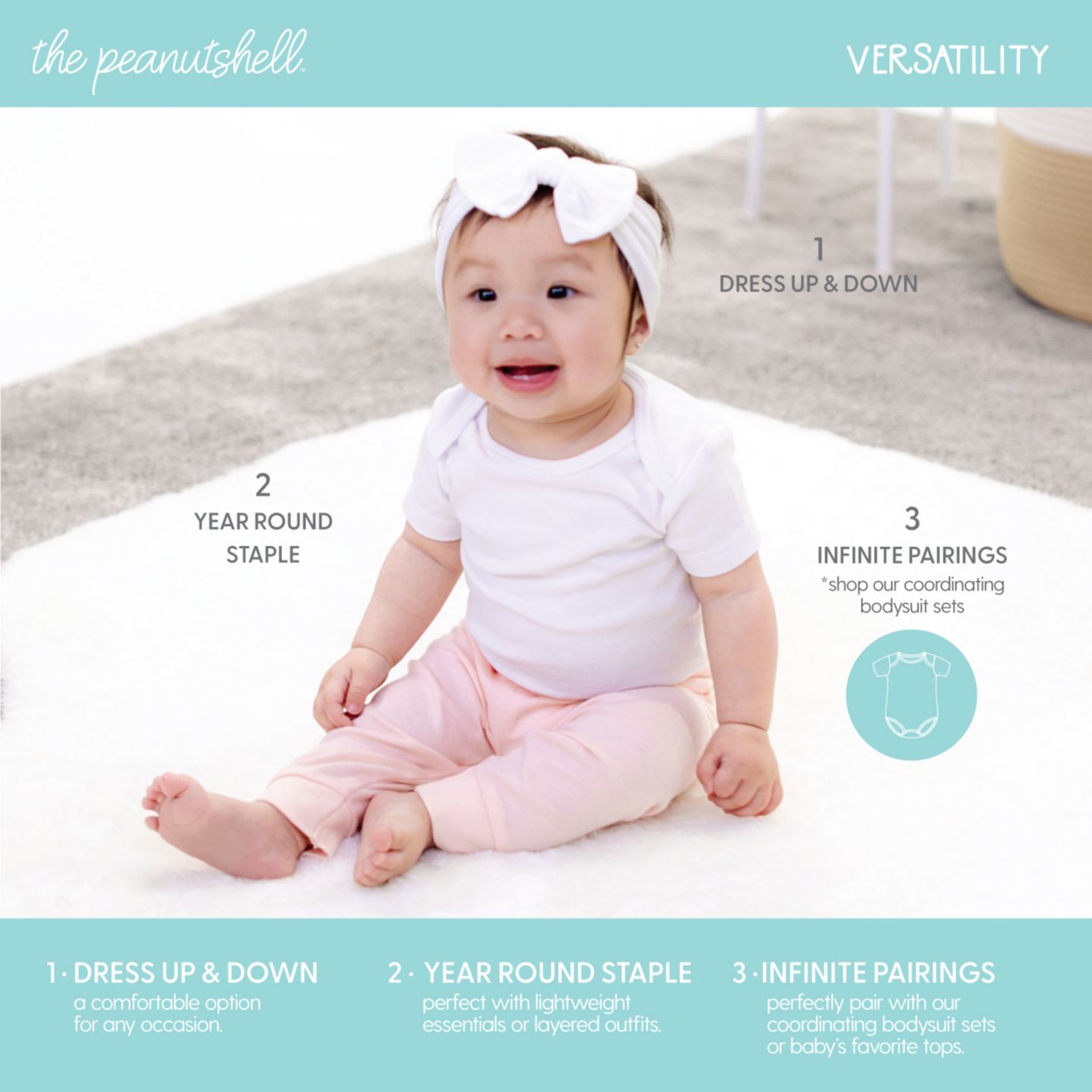 Брюки The Peanutshell Pants, 5-Pack, Rainbow Safari для девочек-малышей, цвет: Розовый / Коралловый — фото 2
