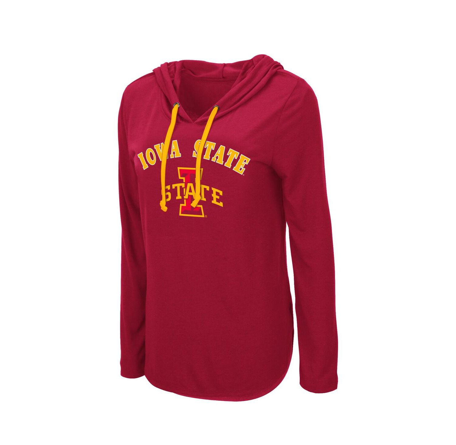 Women's Cardinal Iowa State Cyclones My Lover Lightweight Hooded Long Sleeve T-shirt