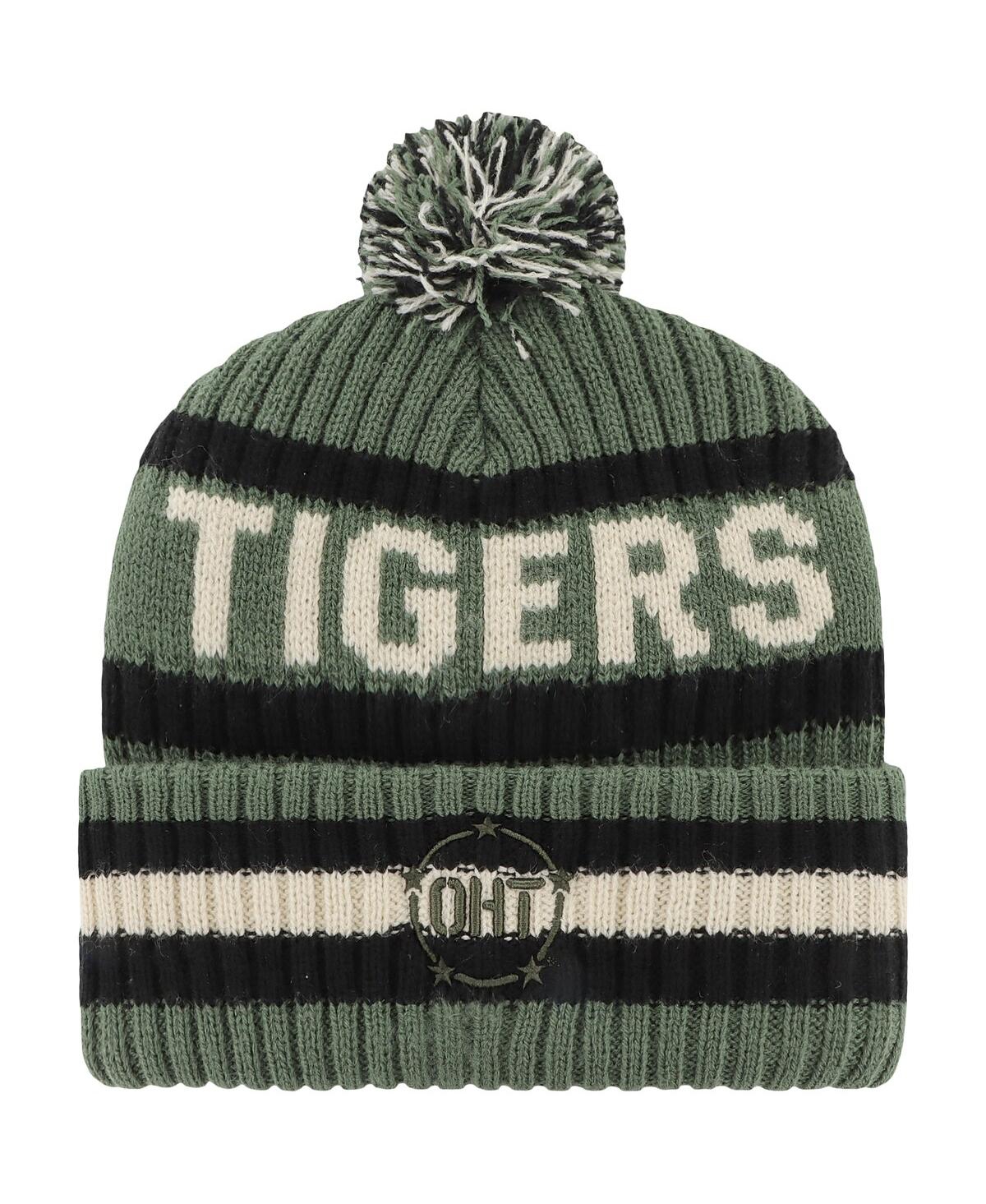 47 Brand Men's ' Green Lsu Tigers Oht Military-inspired Appreciation Bering Cuffed Knit Hat With Pom In Green