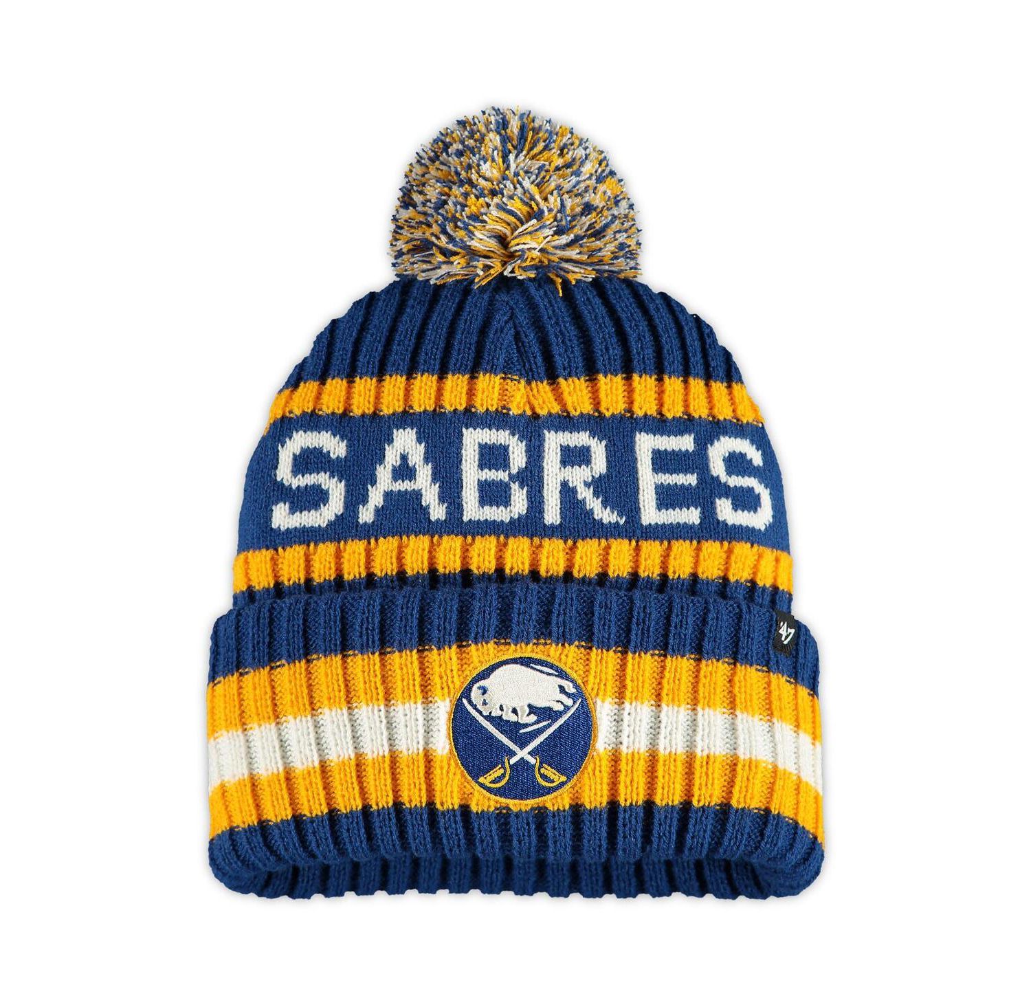 Men's Royal Buffalo Sabres Bering Cuffed Knit Hat with Pom