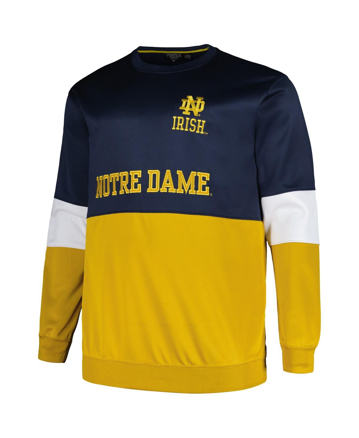 Men's ProfileNotre Dame Fighting Irish Big and Tall Fleece Pullover Sweatshirt - Navy