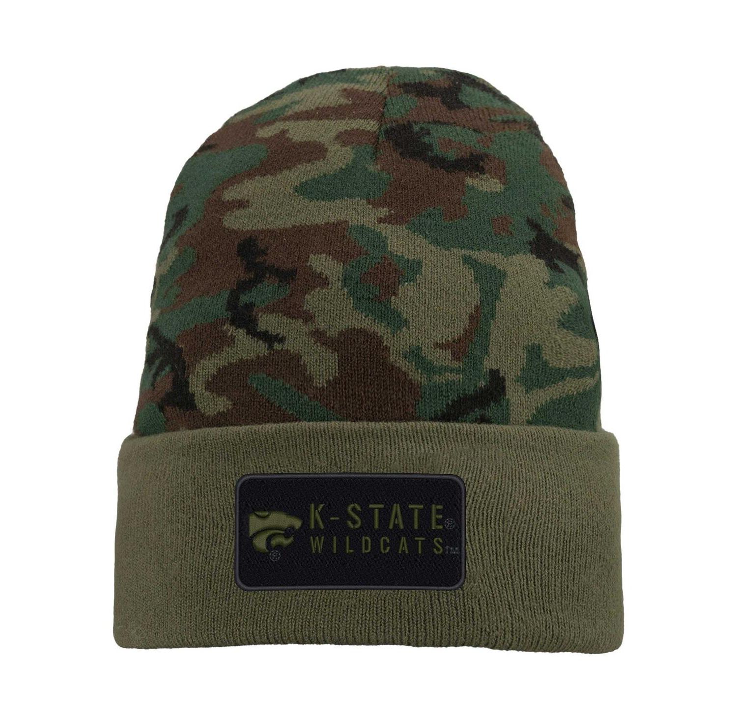 Men's Camo Kansas State Wildcats Military-Inspired Pack Cuffed Knit Hat
