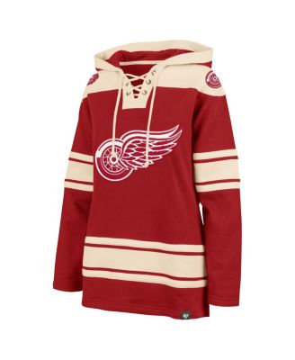 Women's Red Detroit Red Wings Superior Lacer Pullover Hoodie