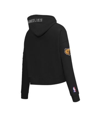 Women's Black Memphis Grizzlies 2023/24 City Edition Cropped Pullover Hoodie