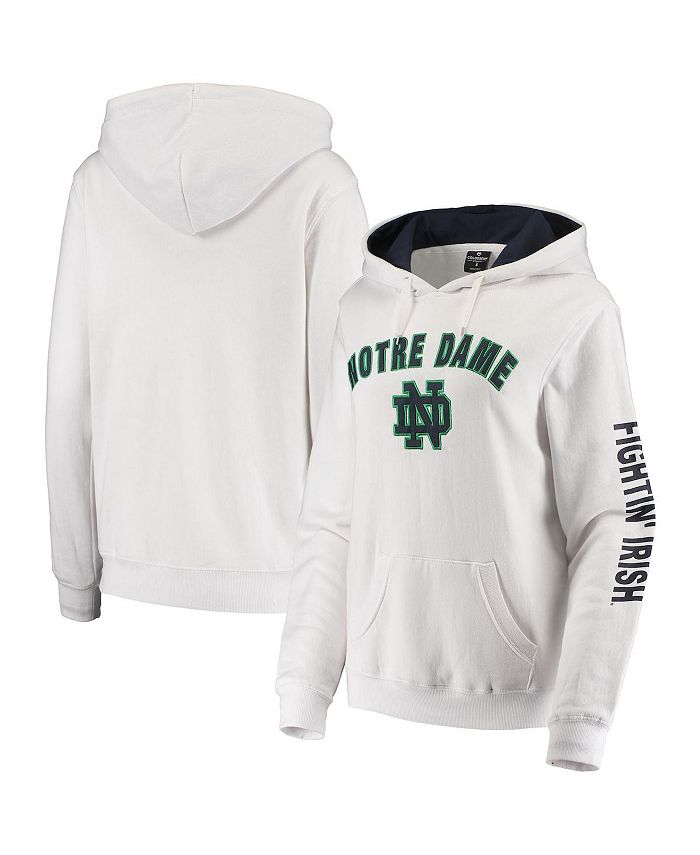 Colosseum Women's White Notre Dame Fighting Irish Loud and Proud Pullover Hoodie - Macy's