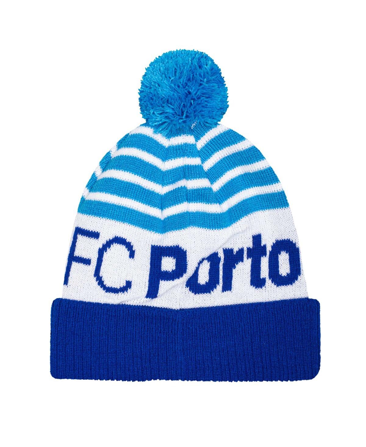 Shop Fan Ink Men's Blue Fc Porto Olympia Cuffed Knit Hat With Pom