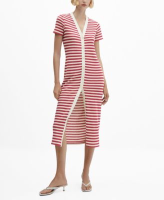 MANGO Women's Striped Jersey Dress - Macy's