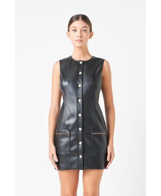 Women's PU Chain Dress