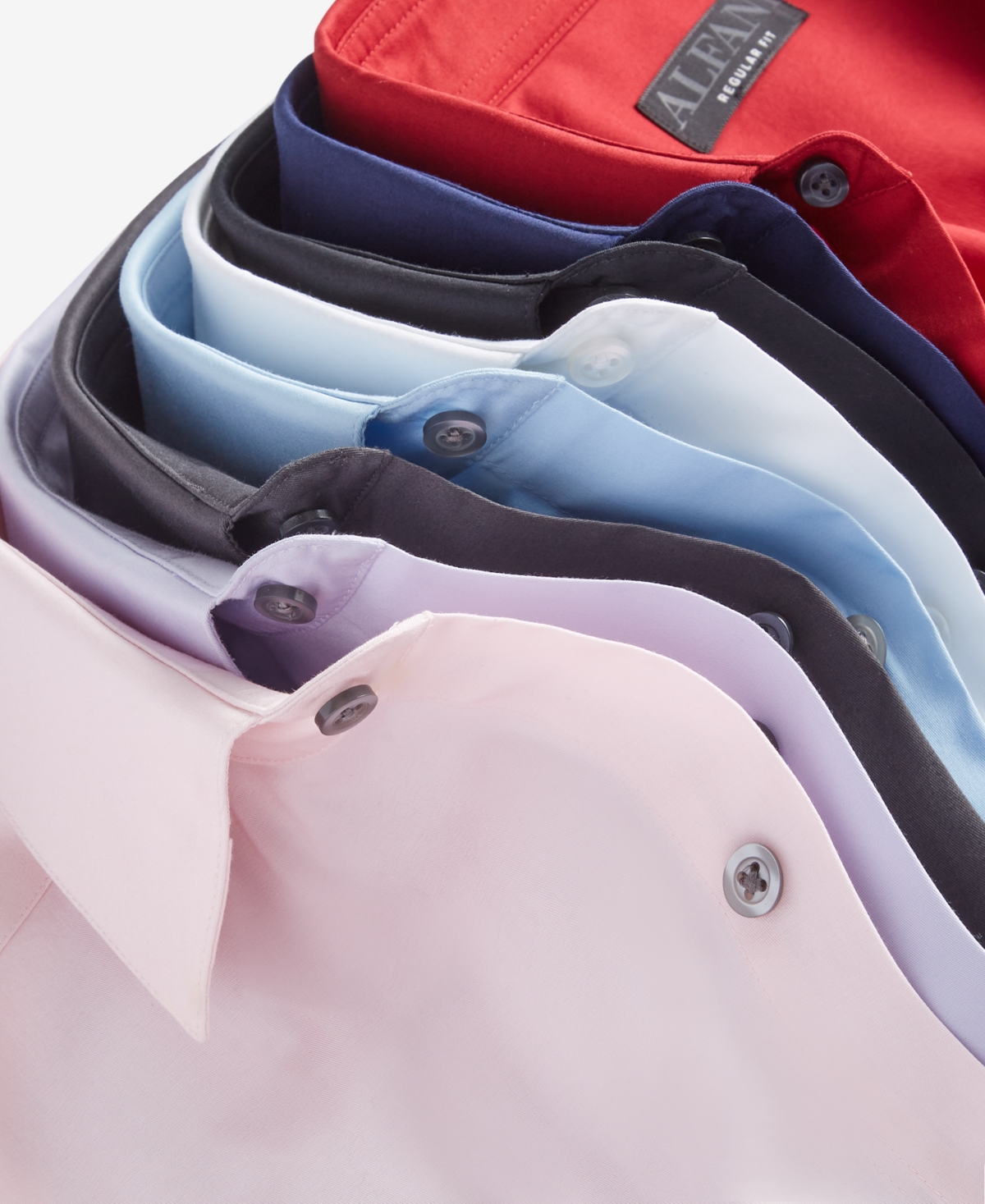 Shop Alfani Men's Regular-fit Temperature Regulating Solid Dress Shirt, Created For Macy's In Blu Notte