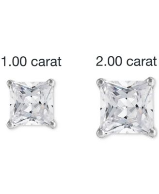 Igi Certified Lab Grown Diamond Princess Stud Earrings Collection 1 2 Ct. T.W. In 14k Gold