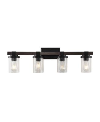 Bungalow Iron/Seeded Glass Rustic Farmhouse LED Vanity Light