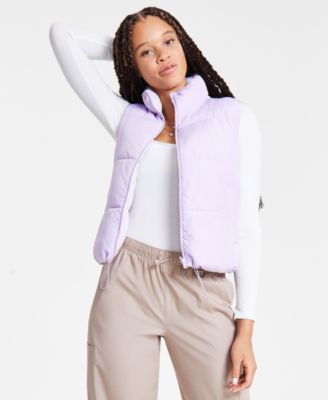 Madden Girl - Juniors' Reversible Zip-Front Puffer Vest