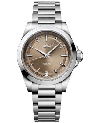 Longines - Women's Swiss Automatic Conquest Stainless Steel Bracelet Watch 34mm