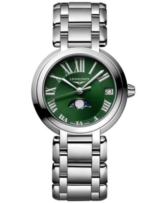 Longines - Women's Swiss Automatic PrimaLuna Moonphase Stainless Steel Bracelet Watch 31mm