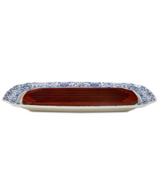 Judaica Challah Tray with Wooden Insert
