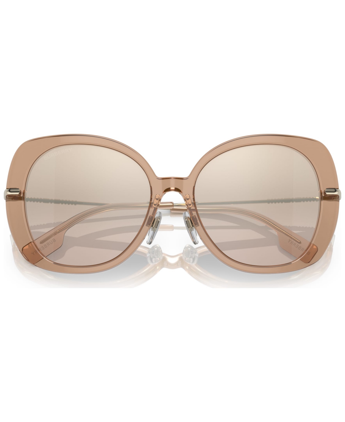 Shop Burberry Women's Eugenie Low Bridge Fit Sunglasses, Mirror Gradient Be4374f In Brown