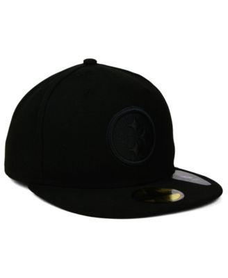 black on black steelers hat