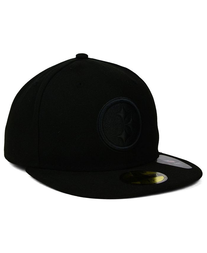 New Era Pittsburgh Steelers Black on Black 59FIFTY Fitted Cap - Macy's