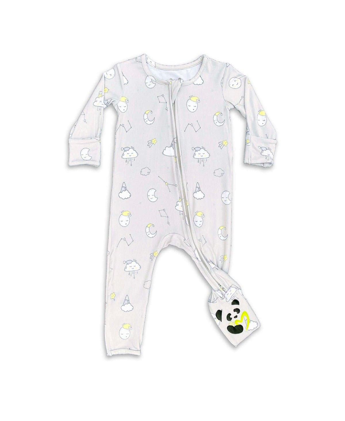 Bellabu Bear Unisex Baby Constellation Grey Convertible Footie Pajama