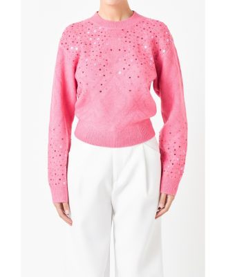 endless rose Women's Sequins Knit Sweater - Macy's