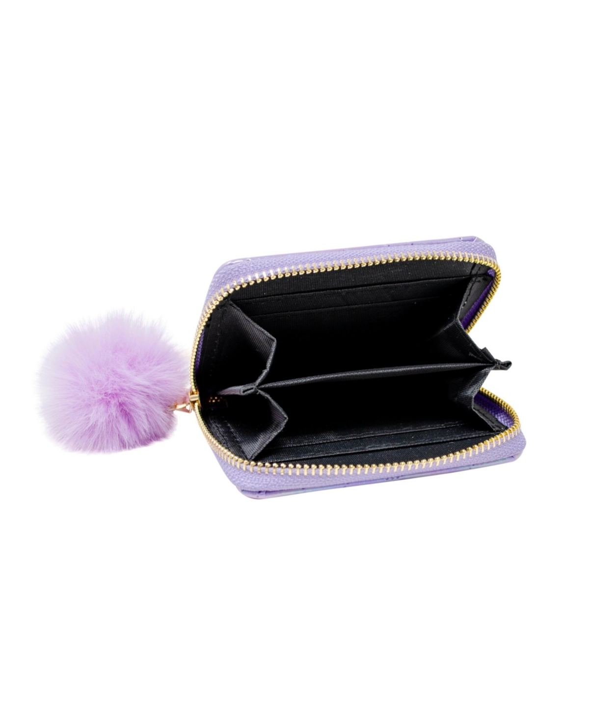 Tiny Treats + Zomi Gems GirlsShiny Dotted Heart Wallet - Purple