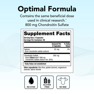 OptiFlex-C Chondroitin Sulfate Joint Health Supplement (800mg) | 90 Day Supply