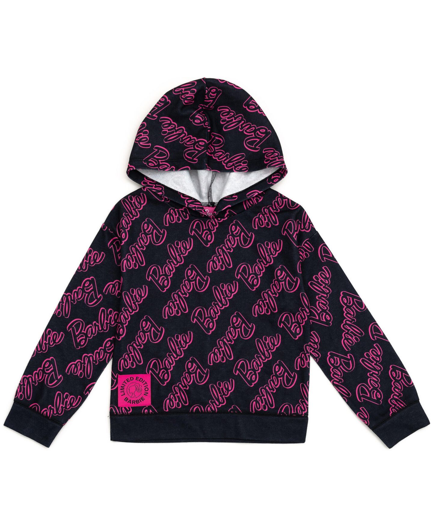 Худи Barbie Fleece Pullover для девочек, цвет: Чёрный фуксия — фото 1