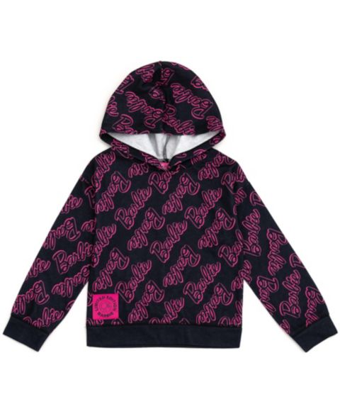 Худи Barbie Fleece Pullover для девочек, цвет: Чёрный фуксия
