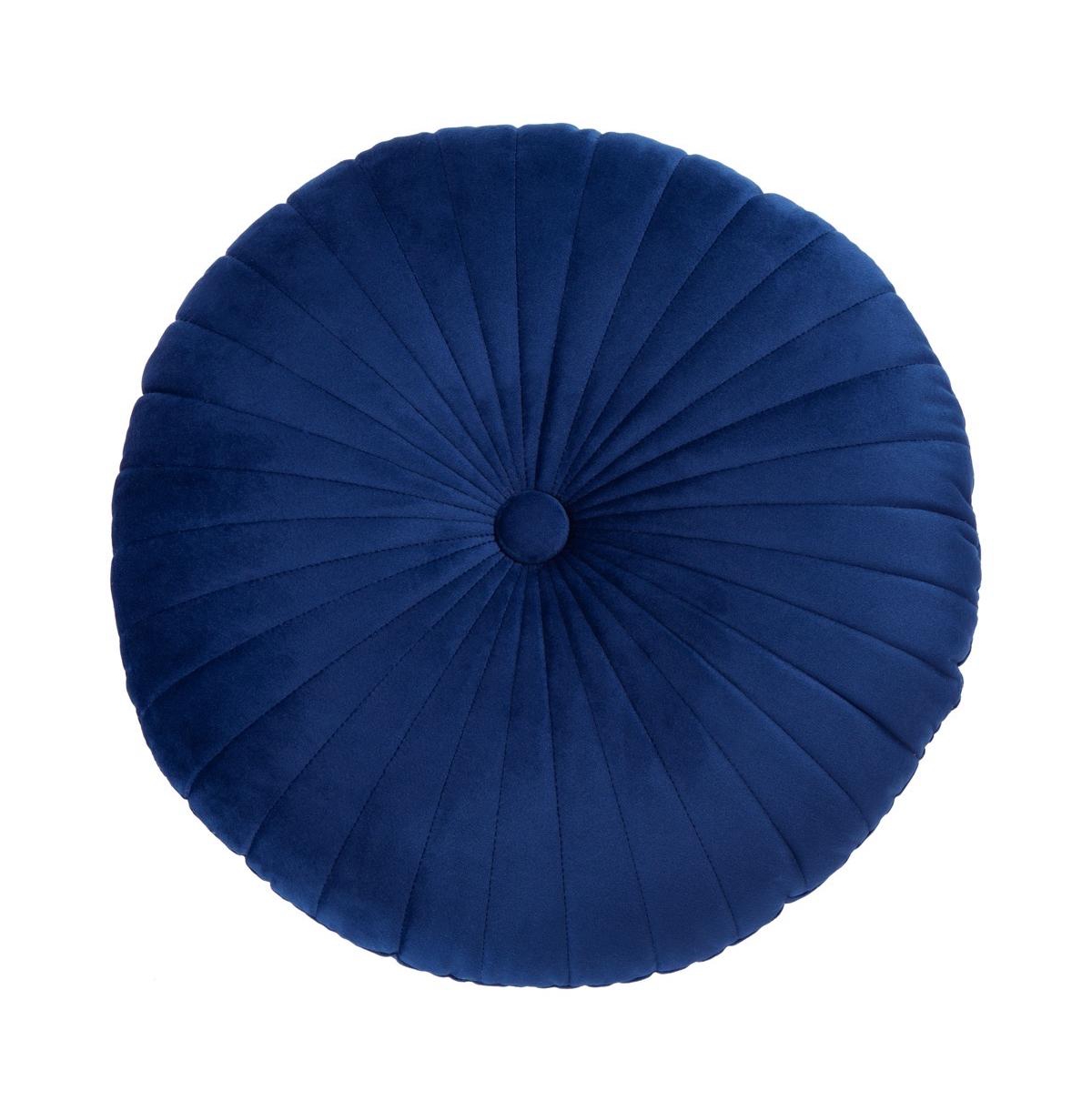 Safavieh Vallory 16" Round Pillow In Navy Blue