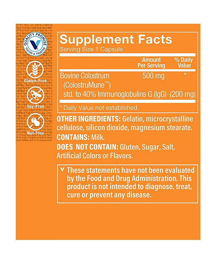 The Vitamin Shoppe Colostrum Free of Hormones & Antibiotics 40 IgG