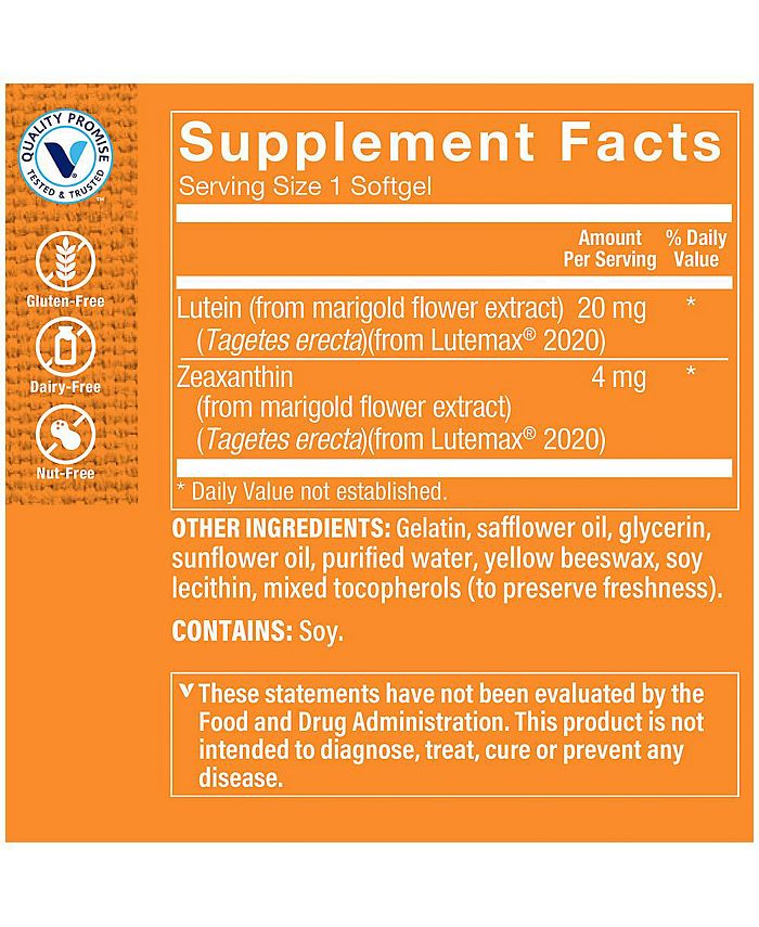 The Vitamin Shoppe Lutein Supports Vision, Eye Health, & Healthy Skin