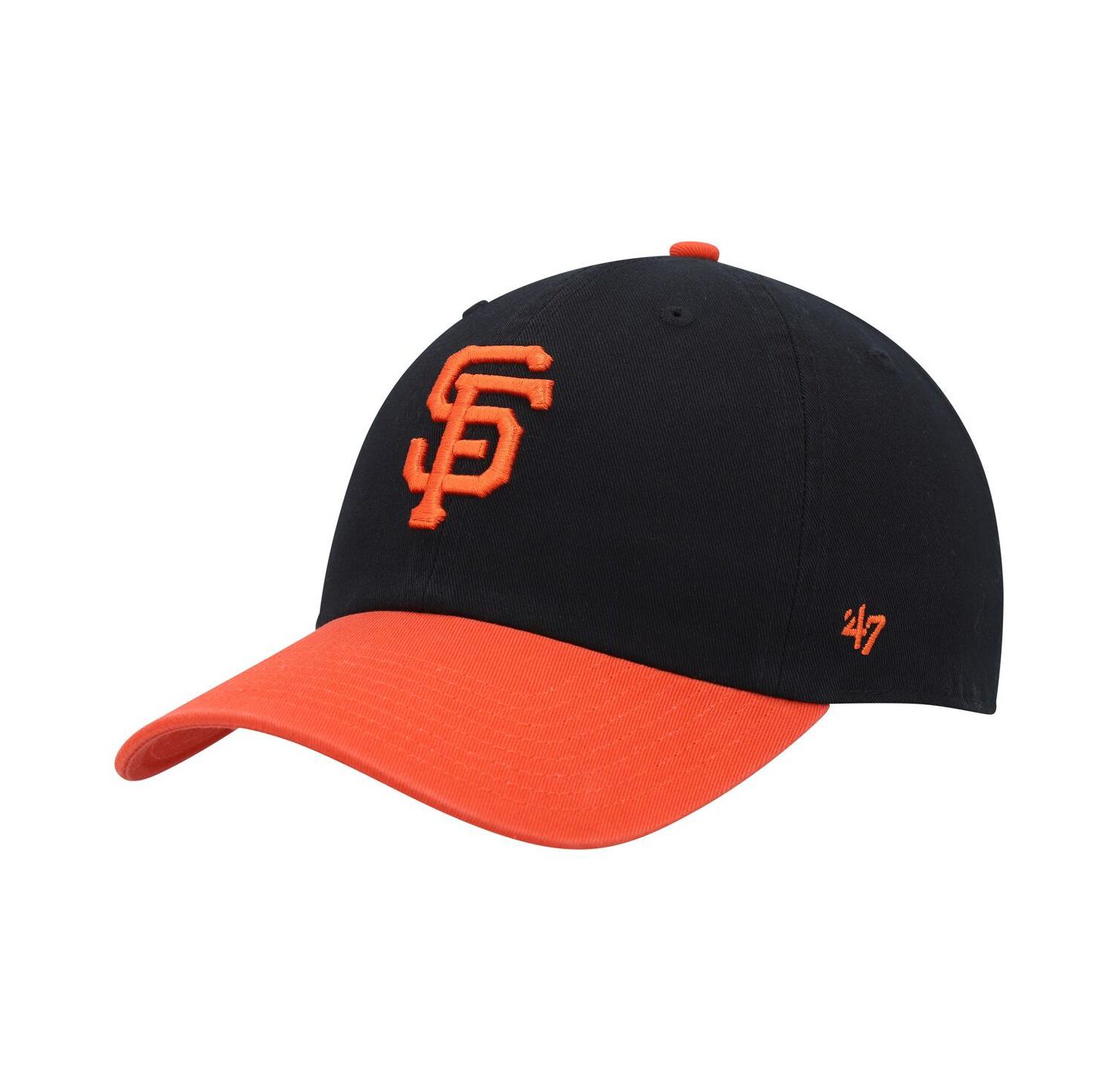 Men's Black, Orange San Francisco Giants Clean Up Adjustable Hat
