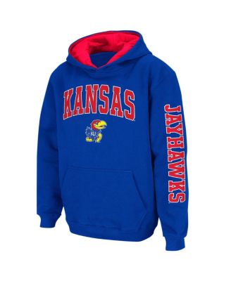 Big Boys Royal Kansas Jayhawks 2-Hit Team Pullover Hoodie