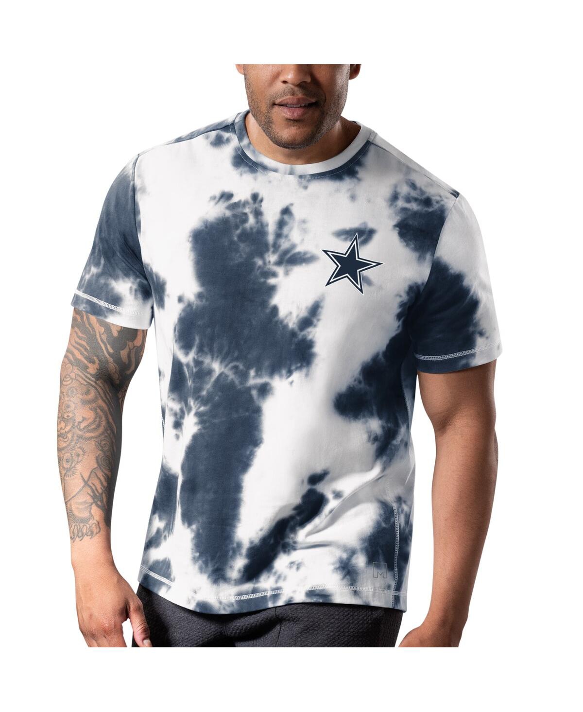 Msx By Michael Strahan Men's  Navy Dallas Cowboys Freestyle Tie-dye T-shirt