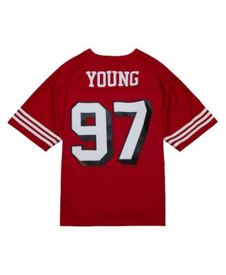 Men's Bryant Young Scarlet Distressed San Francisco 49ers Legacy Replica Jersey