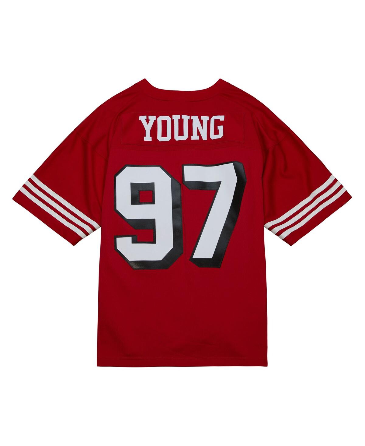 Men's Mitchell & Ness Bryant YoungDistressed San Francisco 49ers Legacy Replica Jersey - Scarlet
