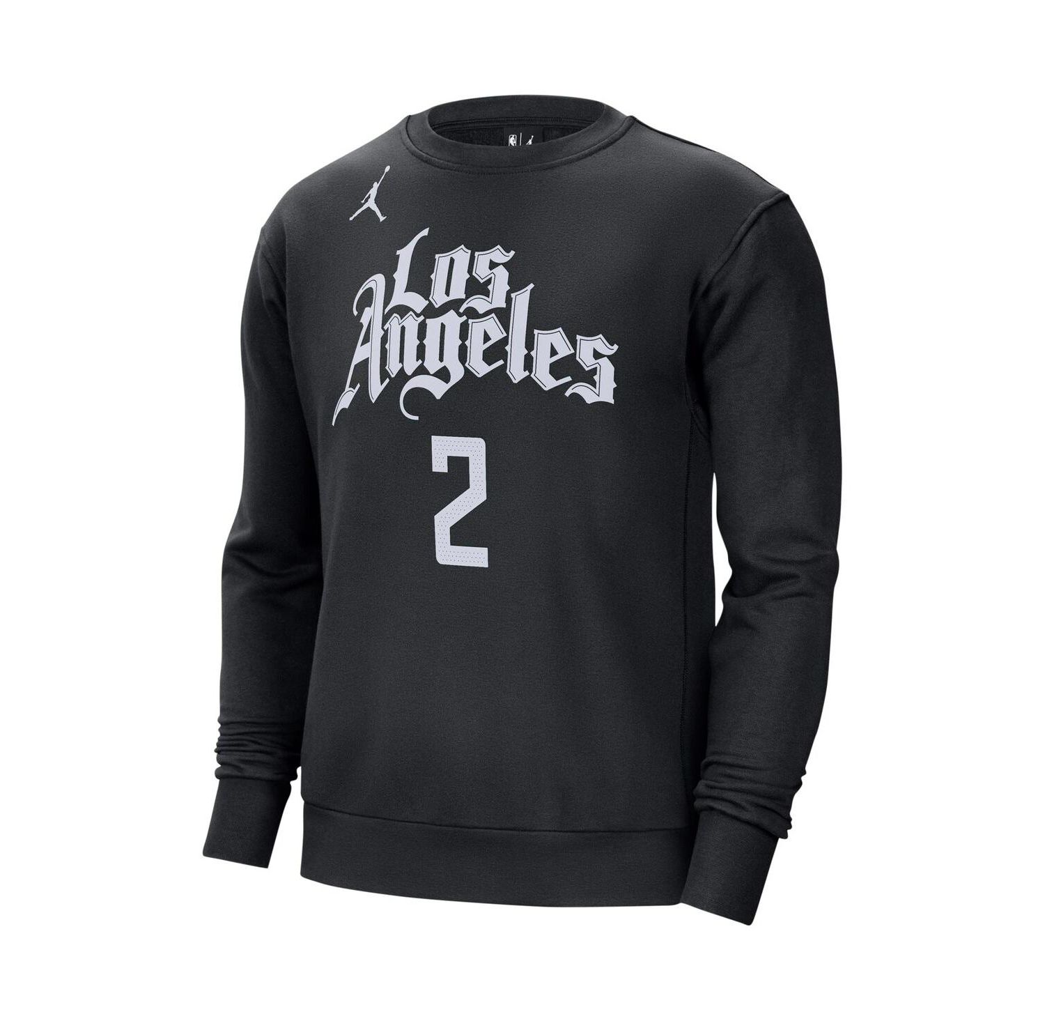Men's Kawhi Leonard Black LA Clippers Statement Name and Number Pullover Sweatshirt