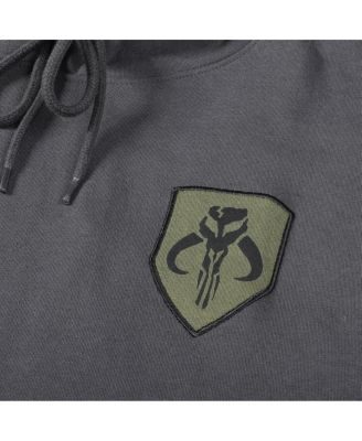 Men's and Women's Gray Star Wars Warriors of Mandalore Short Sleeve Pullover Hoodie