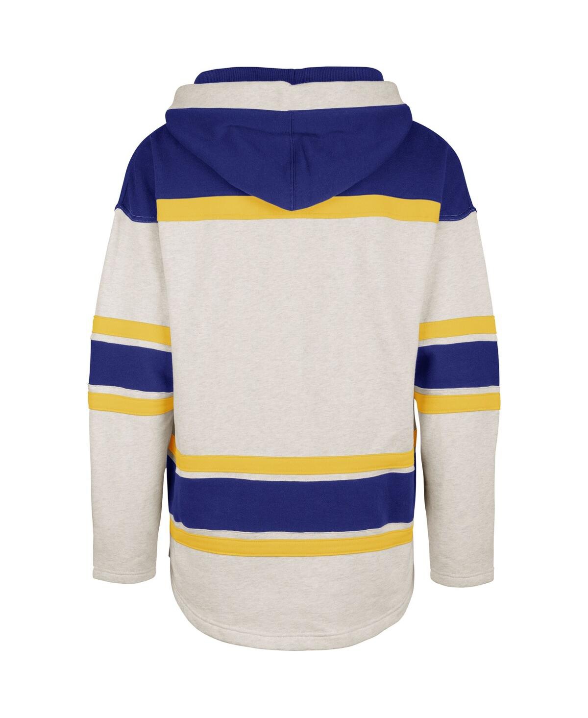 Men's '47 BrandBuffalo Sabres Rockaway Lacer Pullover Hoodie - Oatmeal