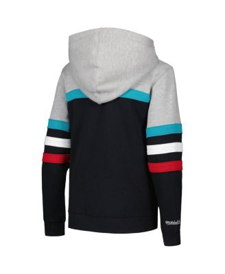 Big Boys Gray, Black San Antonio Spurs Hardwood Classics Head Coach Pullover Hoodie