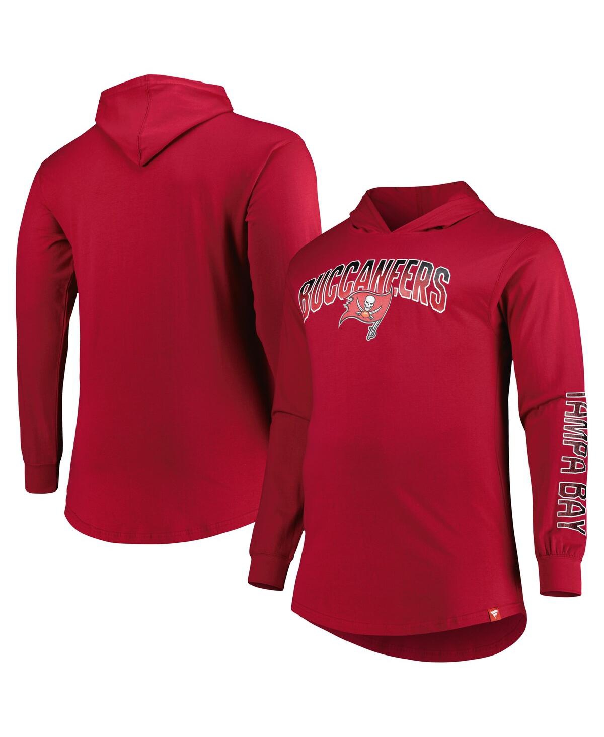 Fanatics Branded Red Tampa Bay Buccaneers Big & Tall Front Runner Pullover Hoodie In Red