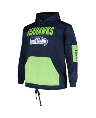 Men's College Navy Seattle Seahawks Big and Tall Pullover Hoodie