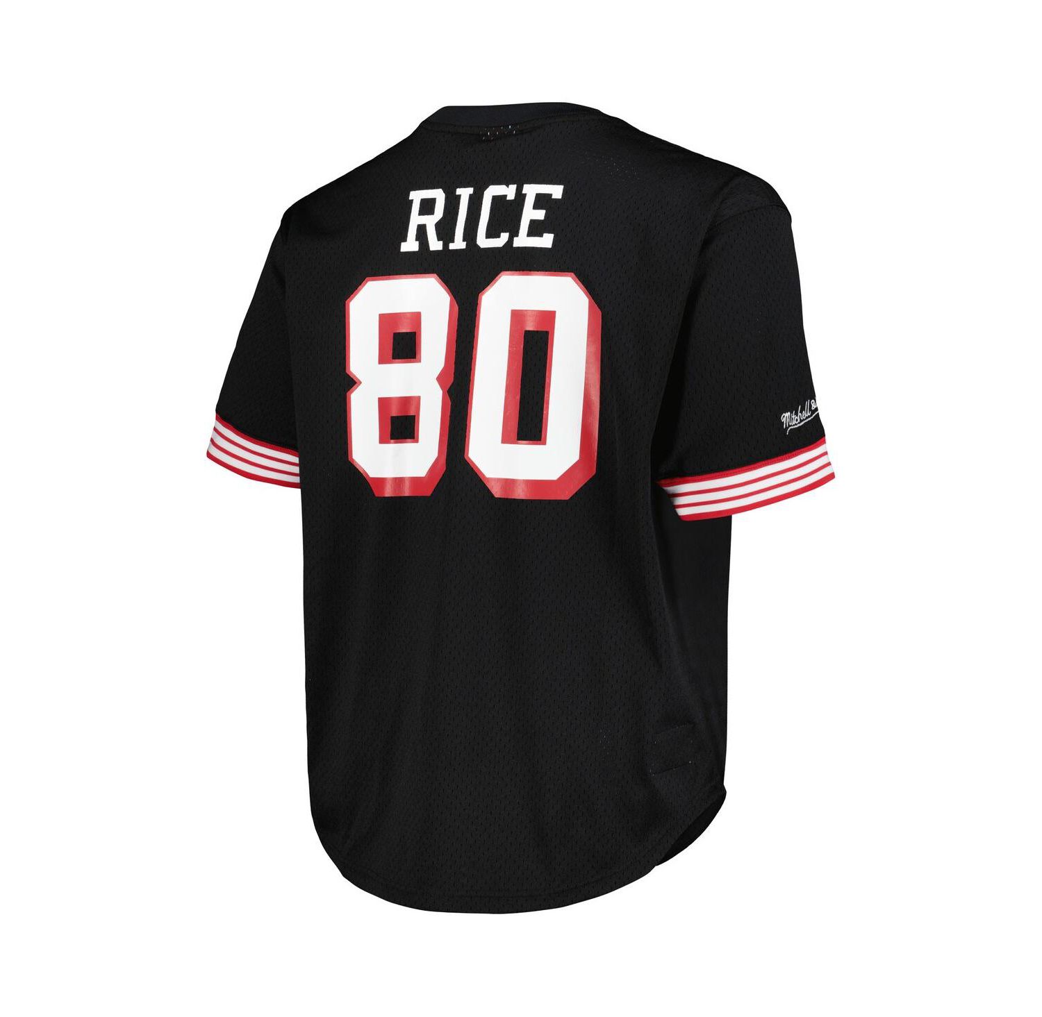 Men's Jerry Rice Black San Francisco 49ers Big and Tall Mesh Player Name and Number Top