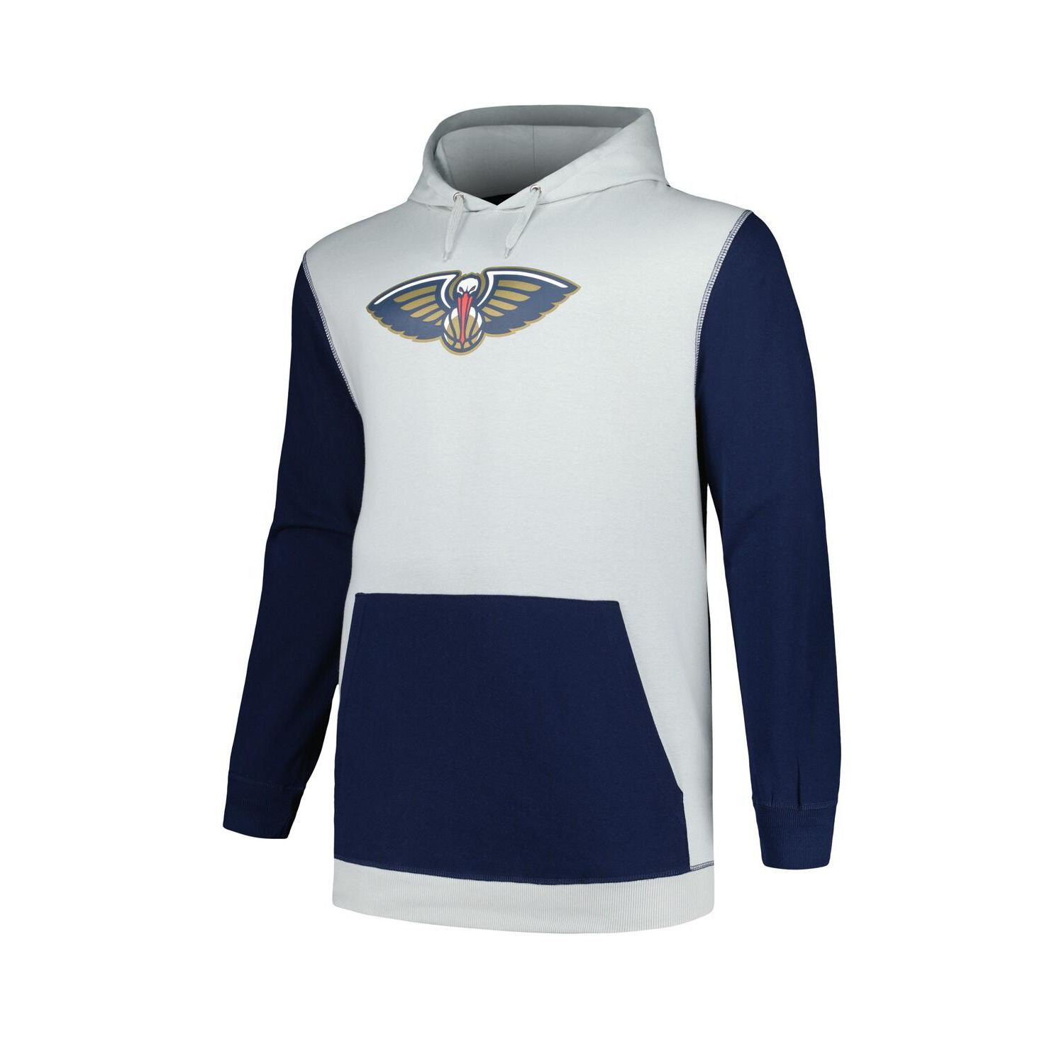Men's Navy, Silver New Orleans Pelicans Big and Tall Primary Arctic Pullover Hoodie