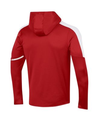Men's Red Wisconsin Badgers 2023 Sideline Quarter-Zip Hoodie